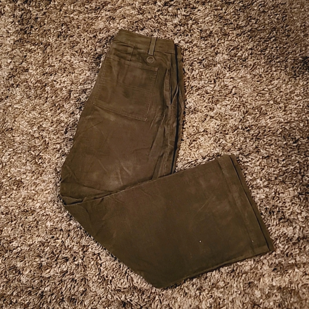 United By Blue Wide Leg Green Corduroy Pants